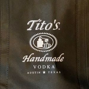 Tito’s shopping bag with some goodies